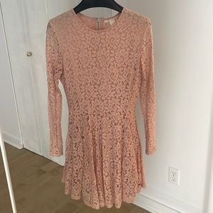 Pink lace long sleeve dress from H&M